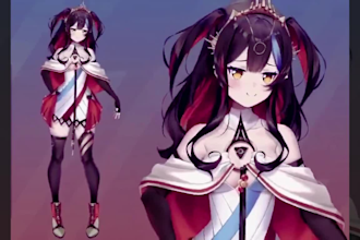 design and rig live2d vtuber model 2d vtuber model vtuber commission 2d anime