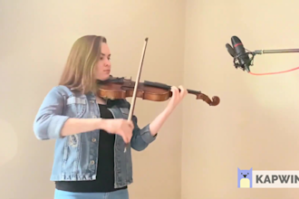 record a violin cover or karaoke for any song choice