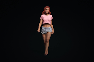 create realistic human model for you