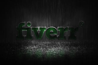 make 4k dark style raining animated logo intro video