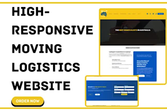 design moving company, logistics parcel delivery hauling auto transport website