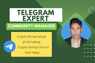 be telegram crypto community manager for your crypto project