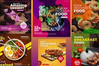 design a restaurant flyer, digital menu, or food flyer