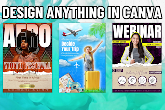 design stunning canva flyer or anything using canva