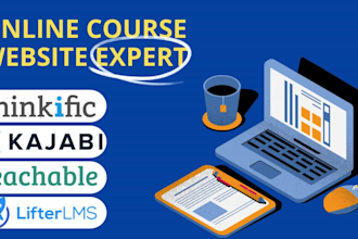 setup your online course website on thinkific, kajabi and teachable