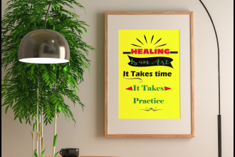 design custom printable typography poster within 10hrs