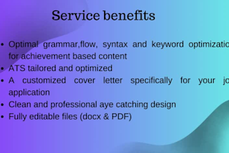 write and upgrade your resume, CV, cover letter