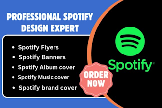 design spotify flyer banner, album cover, profile cover for your spotify brand