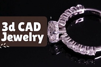 3d cad model jewelry design, rendering, 3d jewelry animation, jewelry cad model