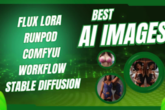 do comfyui workflow, flux lora stable diffusion ai image generator and headshot