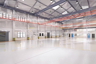 do 3d factory design, commercial, industrial building interior, exterior design