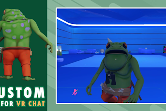 create custom VR chat, VR character or 3d vtuber model for vtubing