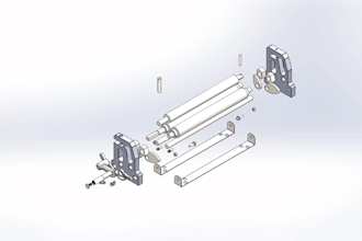 design 3d product and simple machine with detail assembly