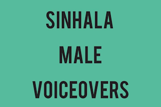 provide sinhalese pro male voiceovers with home studio setup