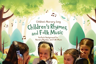 sing your song and nursery rhyme, kids folk, lullaby in a female child kid voice