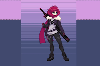 design pixel art character, pixel art animation, sprite sheet, pixel animation