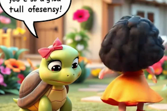 create ai kids learning video rhymes, nursery song and story for youtube channel