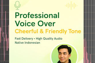 record a natural storytelling in indonesian or english