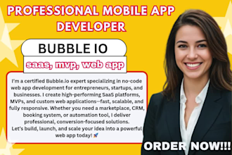 bubble io developer bubble mvp marketplace adalo expert flutterflow UI
