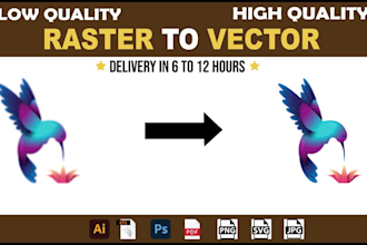 do professional vector tracing, jpg to vector, raster to vector, logo redesign