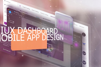 do website UI UX design, dashboard design, mobile app UI UX design
