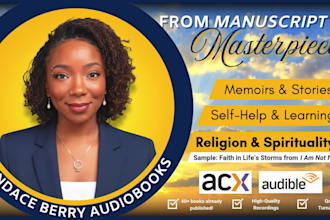 narrate inspiring spiritual or religious audiobooks with heart for acx audible