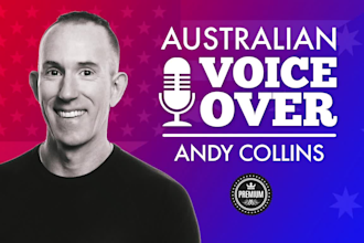 replace american voice over with australian male professional