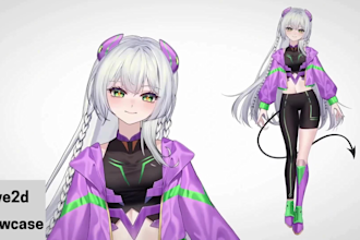 do live2d vtuber model, vtuber character, vtuber rigging, cosplay model