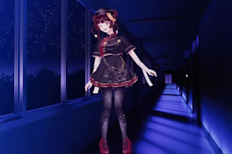 draw and rig female or male 2d vtuber model vtuber design facerig vseeface anime