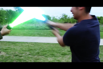 add any lightsaber  effects to a video or photo