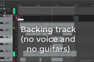 record a full instrumental backing track or karaoke