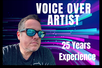 create a professional american male voice over