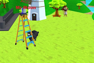 create 3d animal kids rhyme with my own kids characters