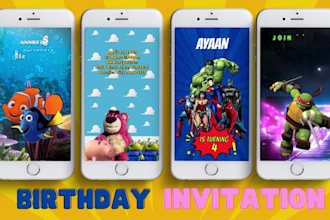 do digital or animated birthday invitation