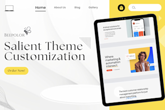 customize salient wordpress theme and redesign salient