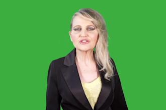 be your green screen actress or presenter