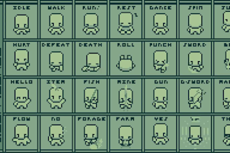 make you a top down pixelated character and animations
