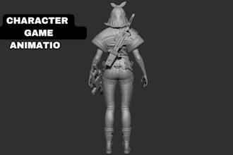 create 3d realistic or cartoon characters for games, animation or metahuman