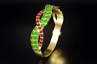 do photorealistic 3d jewelry rendering and animation