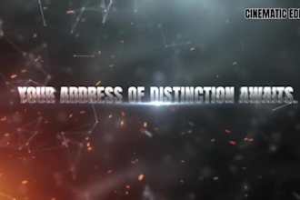 create a cinematic promotional trailer teaser intro video