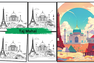 create kids coloring book, adults coloring book, coloring book pages
