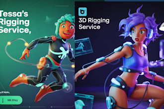 do 3d modeling, rigging and 3d character animation