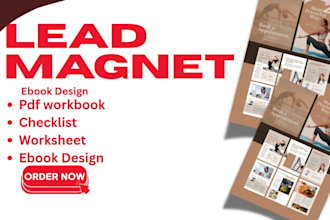 design lead magnet pdf checklist guide planner casestudy canva worbook ebook pdf