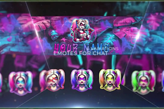 design animated stream overlay, kick, twitch logo, twitch overlay, banner emotes