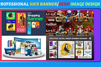 do shopify banner, web banner, logo design, website header, hero image, sliders