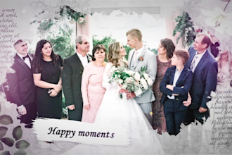 create video slideshow for weddings, birthday or any event