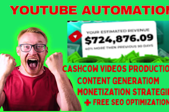 make top 10 faceless videos, cashcow videos editing, and youtube automation