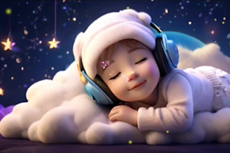 make 30 lullaby baby sleep music videos for you
