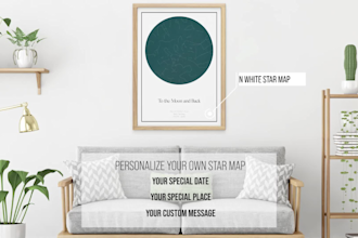 design personalized night sky star map of your special date