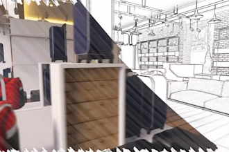 design shoe store with sketchup